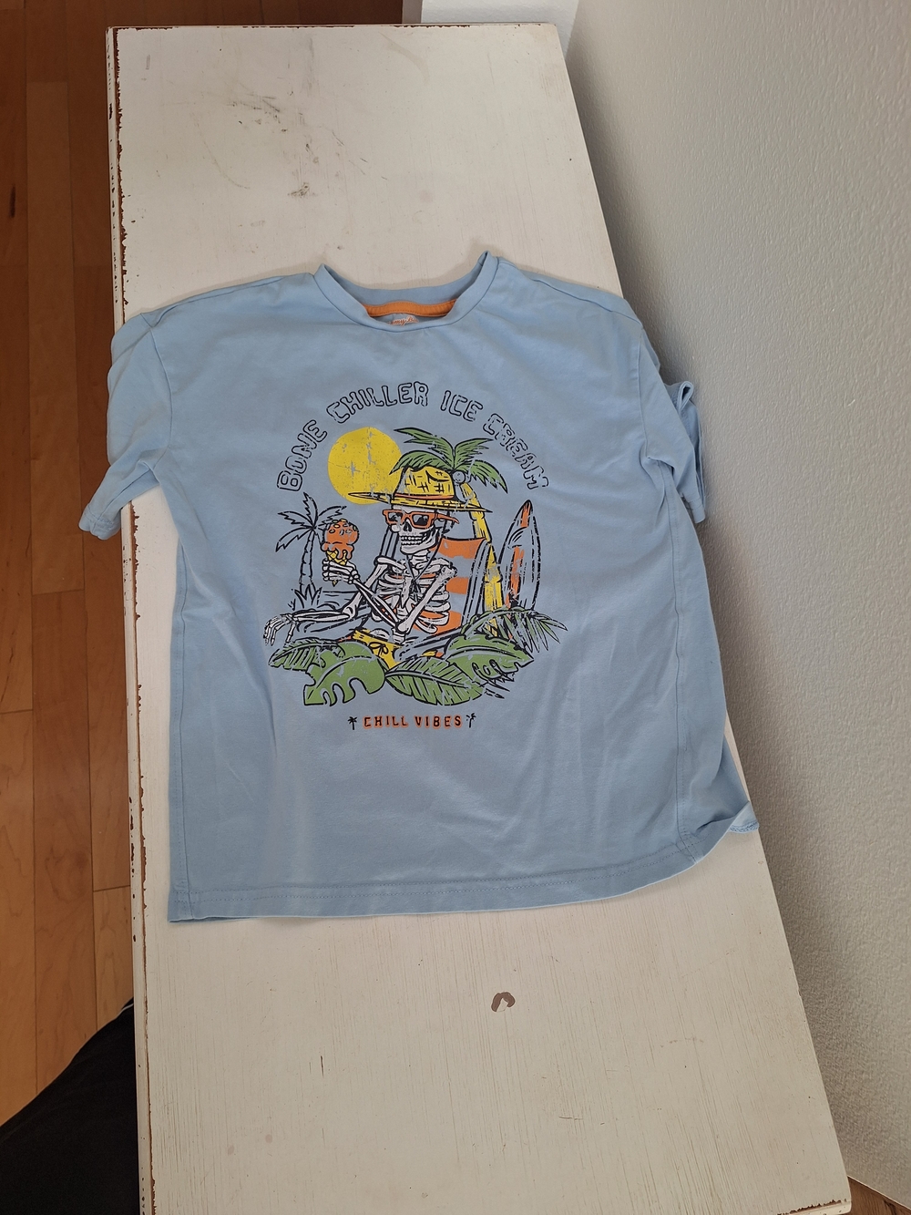 Tommy Bahama Light Blue Tropical Skeleton Graphic Tee